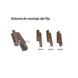 Lateral Fijo Puerta Acorazada Omega Cuadriculado L3 Sistema de montaje de fijo lateral