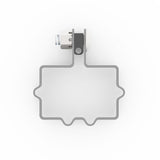 Abrazadera metalica poste hercules terminal SLIMFIX gris claro Abrazadera metalica poste hercules terminal SLIMFIX gris claro