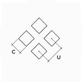 Chapa perforada agujero cuadrado CD20 U40 Chapa perforada agujero cuadrado CD20 U40