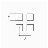 Chapa perforada agujero cuadrado C10 U15 Chapa perforada agujero cuadrado C10 U15