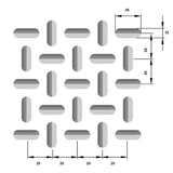 Chapa repujada Cacahuete C Chapa repujada Cacahuete C