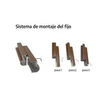 Lateral Puerta Acorazada B4 Caracol L5 Sistema de montaje del fijo L5