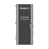 Puerta Acorazada Cearco Grado 4 Clásica Omega 5 puntos Esquema de puntos de seguridad en Puerta Acorazada Grado 4 de 5 puntos