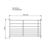 Cancillas para ovejas extensible altura 1160 mm