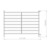 Cancillas para cabras 1503 mm medidas