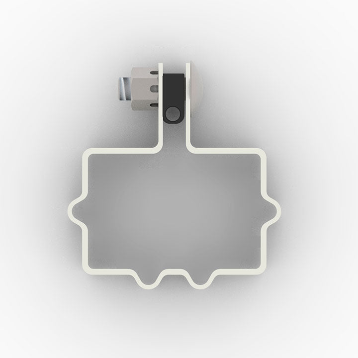 Abrazadera metalica poste terminal SLIMFIX blanca