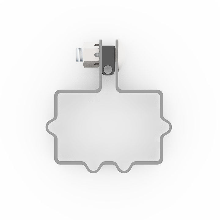 Abrazadera metalica poste hercules terminal SLIMFIX gris claro