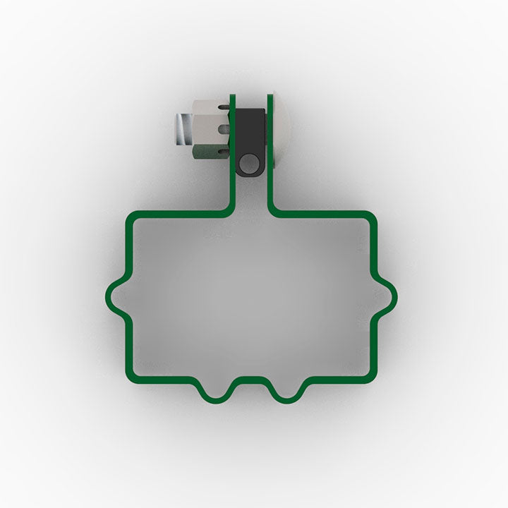 Abrazadera metalica poste hercules terminal SLIMFIX verde