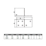 conector pergola medidas