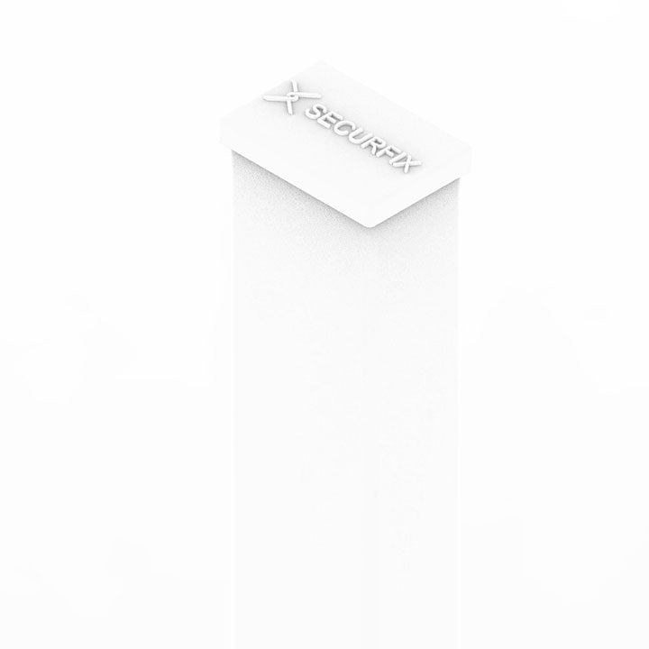 poste para malla hercules blanco vista diagonal