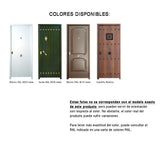 Colores disponibles de puerta acorazada rústica Alborán