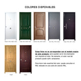Colores disponibles en puerta acorazada Doble Casetón Omega de 5 puntos