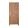 Puerta acorazada lisa clásica con acabado de madera de roble